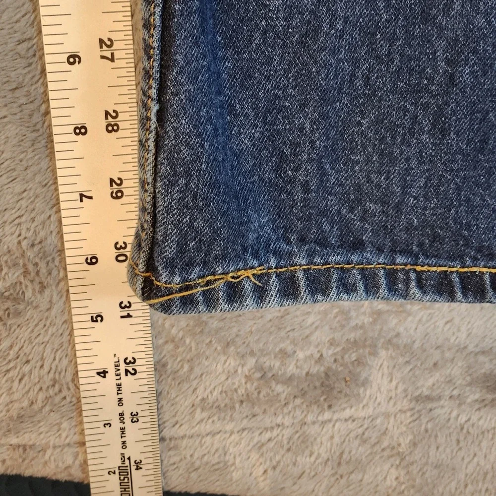 Levis 505 Jeans Mens 38x32 Blue‎ Classic Straight Leg Mid Rise Dark Wash Denim